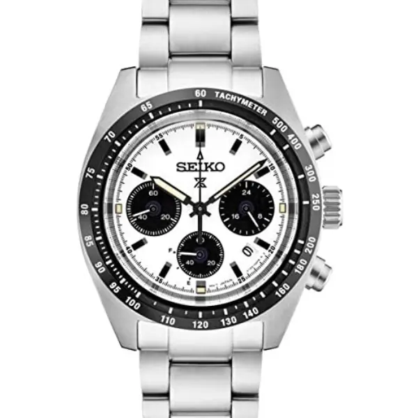 SEIKO Men's SSC813 Prospex Solar Chronograph White Dialer Diver Watch